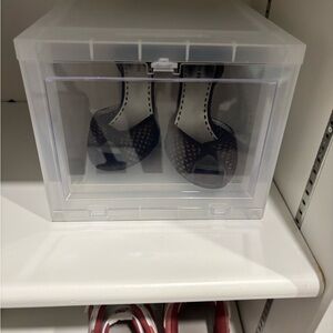 3 Clear Shoe Storage Boxes set of 3 Great Condition